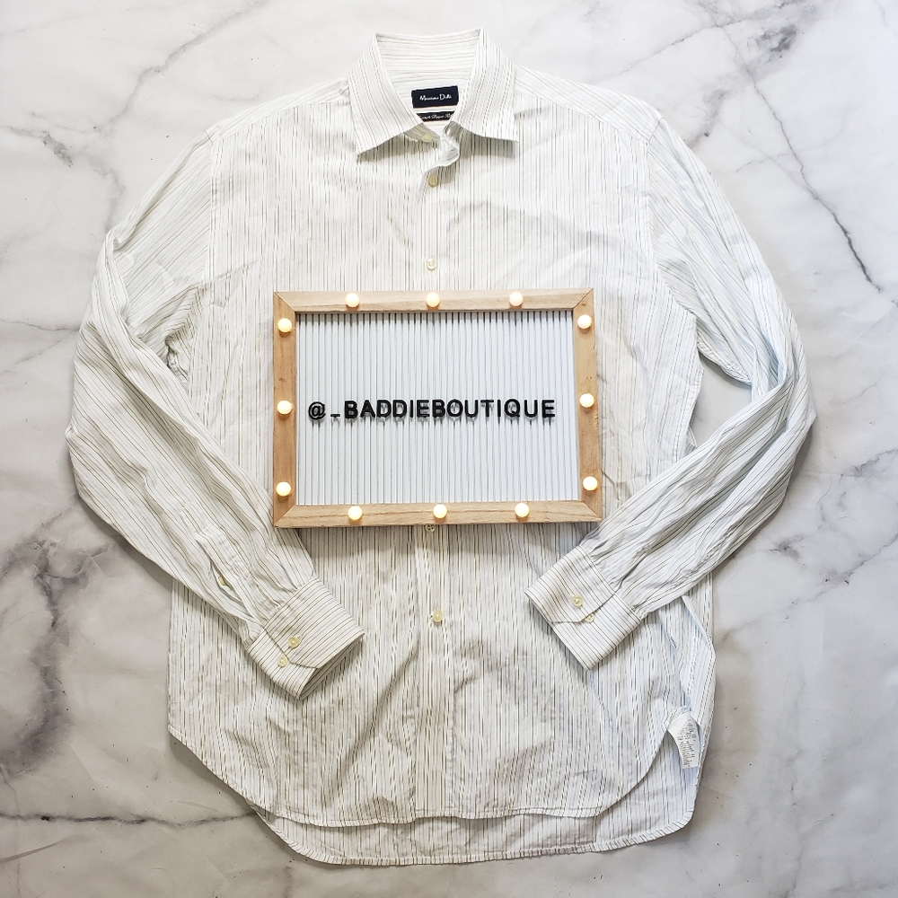 Massimo Dutti striped dress button up shirt - Picture 2 of 5